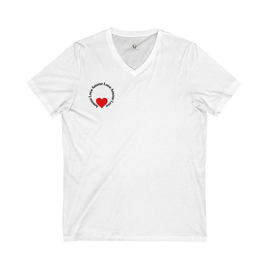Tee-shirt en jersey à manches courtes - col en V