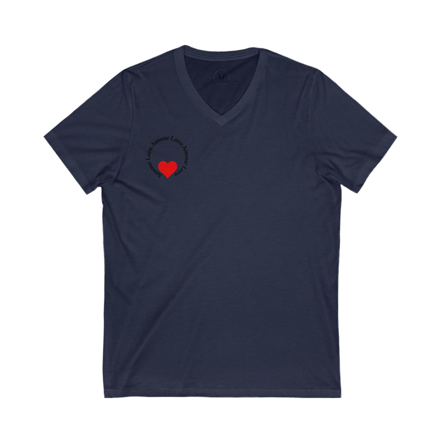 Tee-shirt en jersey à manches courtes - col en V