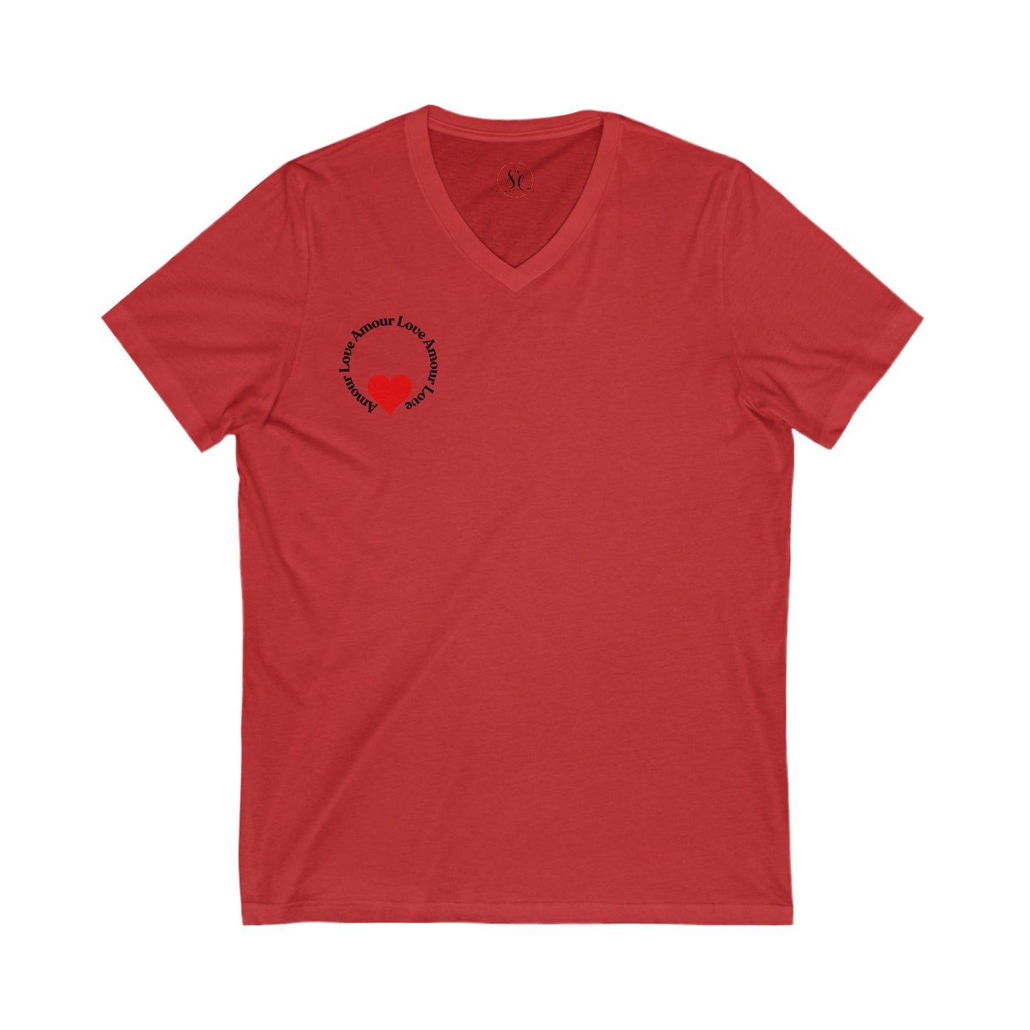 Tee-shirt en jersey à manches courtes - col en V